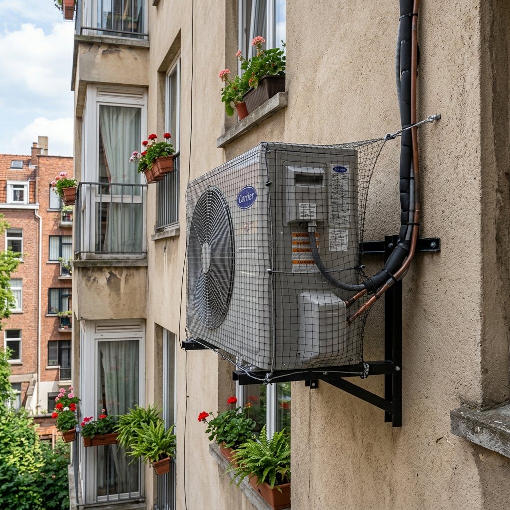 AC Unit Pigeon Net Protection