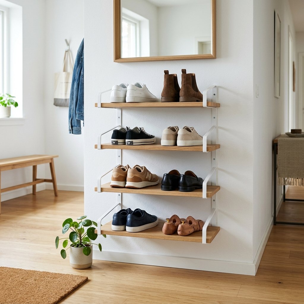 Wall Mounted Shoe Rack