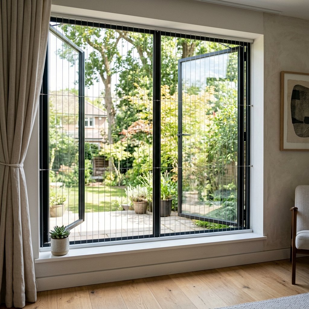 Window Invisible Grill Installation